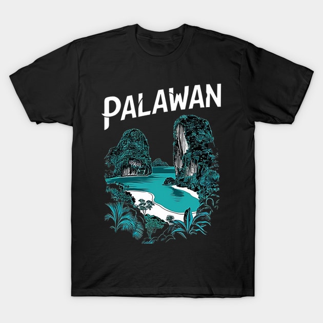 Palawan Island Philippines T-Shirt by likbatonboot